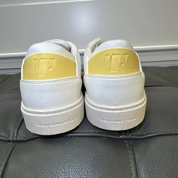 Thousand Fell Lace-up Women's Size 7.5 Yellow White Sneakers - Picture 3 of 9